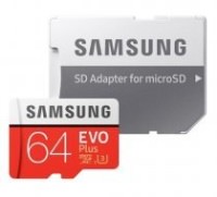 Samsung 64GB Evo Plus Micro SD Hafıza Kartı C10 U3 4K 100MB/s - 1